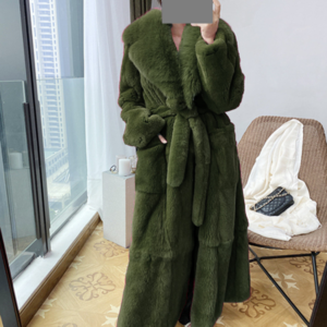 Women's Clothing New Fur Jacket Women's Medium Long Coat Fashionable Temperament Loose Large Size Covers Tummy Trend - Dam...