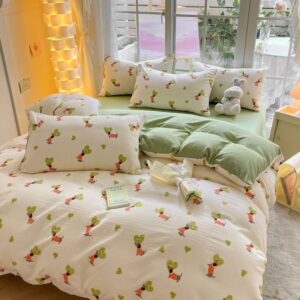 A-Class Super Soft Bubble Cloud Cotton Bed Sheet Four Ins Cartoon Dormitory Quilt Set of Three Bedding Items 4 - Waschen &...