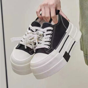 New Canvas Beaded Toe Multifunctional White Sneakers - Schuhe | Technik & Gadgets
