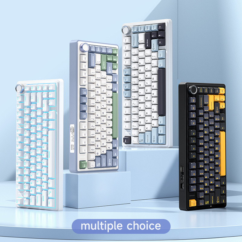 AULA Wolf Spider F75 Customized Mechanical Keyboard 2.4 Wireless Bluetooth Tri-Mode Full-Key Hot-Swappable - Computer-Komp...
