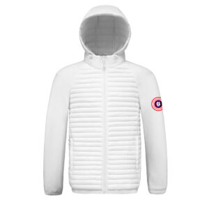 Gesteppte Herren-Pufferjacke mit US-Kartenaufnäher – Militärisch inspirierter Streetwear-Mantel mit abnehmbarem Schulterab...