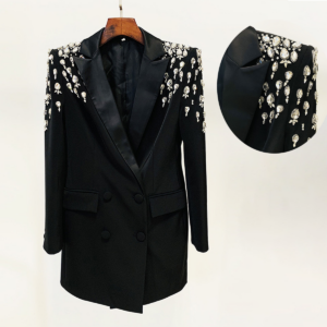 Women's Fashion Beaded And Diamond-studded Slim-fit Suit Jacket - Damenbekleidung | Technik & Gadgets