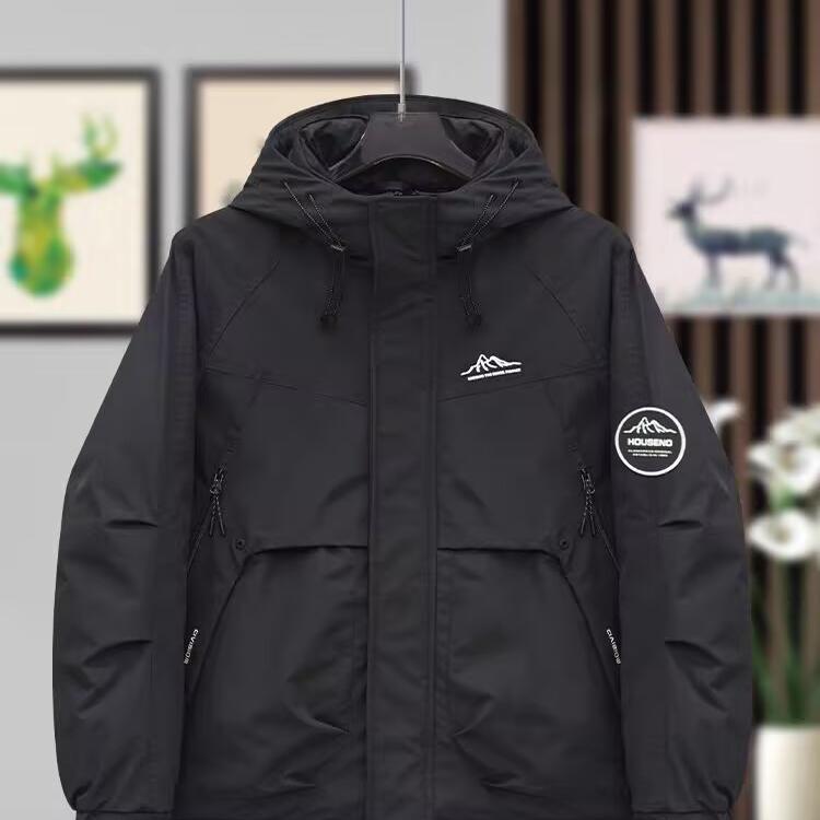 Men's Winter Down Jacket With Hood, Waterproof Windproof Parka Coat, Thickened Warm Puffer Coat For Outdoor & Daily Wear ...