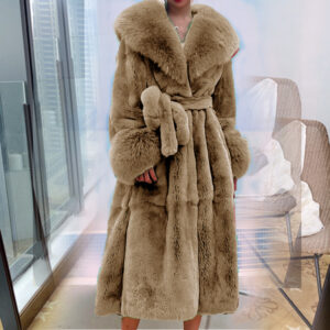 Women's Clothing Fur Collar Fashion Fur Coat Women's Medium Length Thickened Temperament Loose Casual Coat - Damenbekleidung