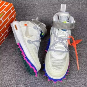 OFF-WHITE X Nike Air Force 1 SP Fabric Classic Casual Mid Top Board Shoes For Men And Women In White - Schuhe