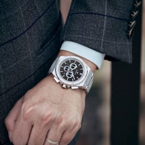 ROERDUM Royal Jazz Series Men's Automatic Watch - Black Luminous Dial, Alloy Metal Bracelet, Self-Winding Mechanical Wrist...