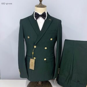 Man's Clothing 2024 New Men's Suit Double Breasted Wedding Business Slim Suit Man - Herrenbekleidung | Technik & Gadgets