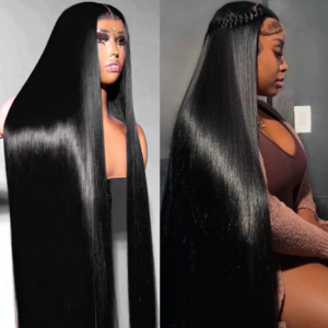 30 inch Lace Front Wig Human Hair 180% Density Straight 13x4 Lace Front Wigs Human Hair Pre Plucked Transparent Hd Lace Fr...