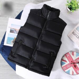 Men's Clothing Men's Silk Cotton Cotton Vest Style Autumn And Winter Fashion Jacket Warm Vest Solid Color Can Print Logo -...