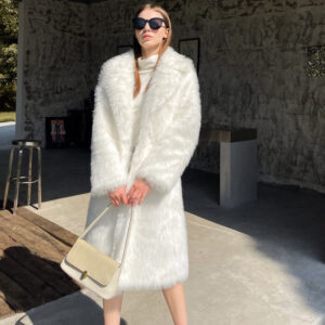 Women's Clothing Long Over Knee Suit Collar Fur Coat - Damenbekleidung | Technik & Gadgets