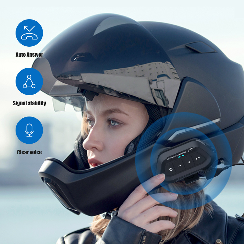 LX2 Motorcycle Full Half Waterproof Rider Wireless 5.3 Helmet Bluetooth Earphones - Tragbare Audio | Technik & Gadgets