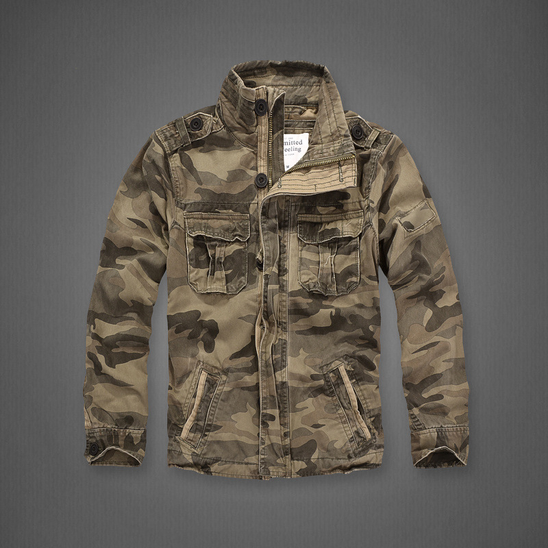 Men's Clothing Retro Camouflage Workwear Jacket For Men Fat Loose Plus Size Autumn And Winter Trendy Casual Jacket Large S...