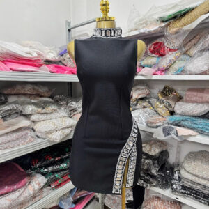 Women's Clothing Autumn New Sleeveless Bandage Dress Tassel Rhinestone Tight Hip Skirt Celebrity Dress - Damenbekleidung