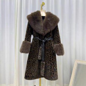 Women's Clothing Autumn And Winter New Mink Velvet Fashionable Leopard Print Women's Golden Mink Velvet Loose Temperament ...