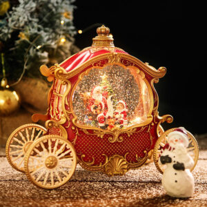 High-end Christmas pumpkin carriage Music Box Music Box Music Box wind light decoration birthday gift crystal ball decorat...