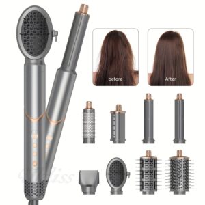 AUGUSDEA 8-in-1 professional hair dryer brush high-speed negative ion styling tool with curling iron, volumizer and - Körp...