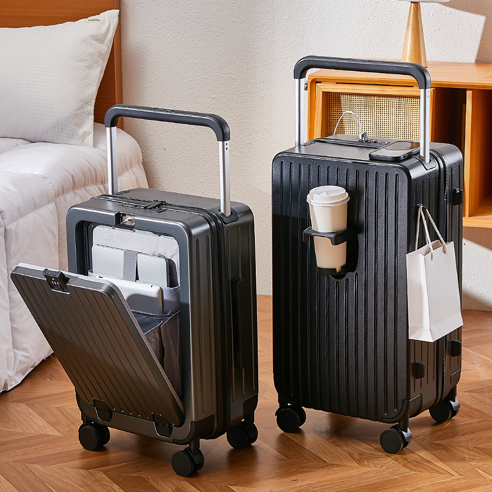 Luggage Travel Business Wide trolley suitcase 26 inch anti fall silent universal wheel trolley case 24 inch password box...