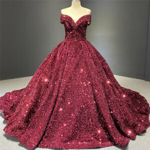 Wedding dresses performance costume bride tutu skirt dreamy starry sky one shoulder trailing dress - Damenbekleidung
