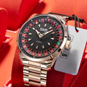 Men Funny Quartz Watch Recessed Wheel Design Arabic Numerals Rotating Dial Roulette Clock Watch - Herrenschmuck