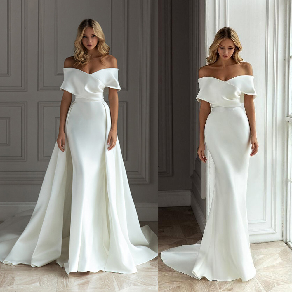 Women's Clothing fairy evening dress 2024 one shoulder slimming temperament slim sexy white tailed evening dress - Damenbe...