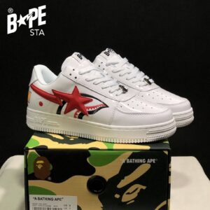 A BATHING-APE Classic Marvel-Lacquer Leather Splicing Fashion Board Shoes Air Force No.1 Board Shoes Unisex - Schuhe
