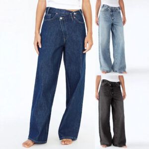 European And American Jeans For Women Casual Straight Pants Cross Border Wholesale - Damenbekleidung | Technik & Gadgets
