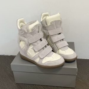 2025 Fall Magic Stick Hidden Height-Boosting Women's Shoes 8cm Wedge Heel Color-Blocked Sporty Casual High-Top - Schuhe
