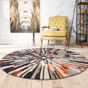 New Nordic Fashion Retro Abstract Round Carpet Living Room Bedroom Desk Computer Chair Mat Carpet - Waschen & Reinigen