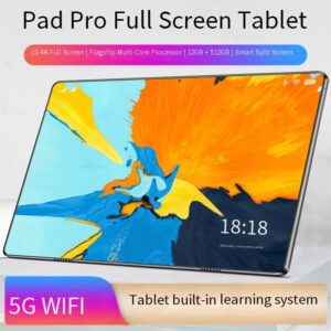 13.3 Inch Android Learning Tablet With HD Full Screen, Dual SIM, 8-Core Processor, 128GB Storage, Face Recognition​ - Comp...