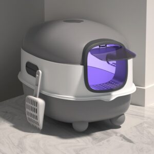 Cat Litter Box Oversized Automatic Cat Toilet Cat Litter Box Fully Enclosed Smart Litter Tray Anti Splash Feces Basin For ...