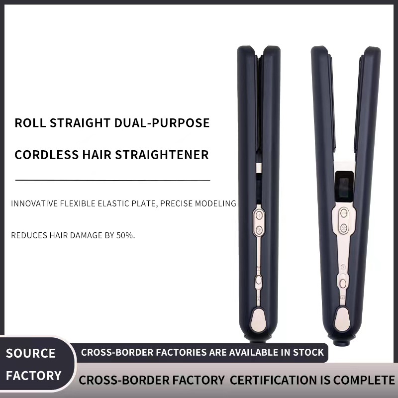 Wireless Hair Straightener Long lasting Straight Curling Dual purpose Portable USB Charging Mini Hair Straightener - Kochen