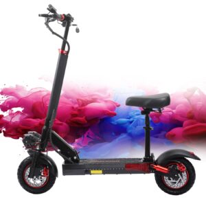 Black Electric Scooter With Seat For Adults 800W, 48V 15Ah Battery Foldable Commuter Electric Scooter - Andere Sportarten