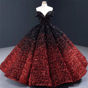 Women's Clothing bridal performance ball tutu skirt palace fantasy sequined one shoulder dinner dress - Damenbekleidung
