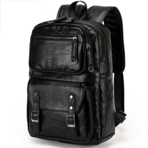 Leather travel men's backpack, casual business backpack, large capacity student backpack, computer men's bag - Taschen
