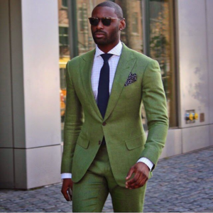 Men's green business casual suit two-piece groomsman wedding banquet suit - Herrenbekleidung | Technik & Gadgets