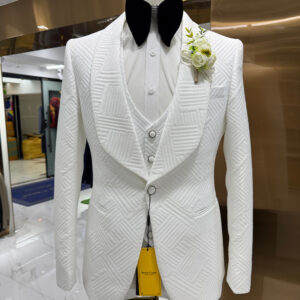 Men's Clothing White Suit Wedding Casual Host Suit 3 Piece Suit - Herrenbekleidung | Technik & Gadgets