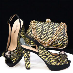 Shoe Bag Set Combination Fish Mouth High Heels With Ladder Handbag - Schuhe | Technik & Gadgets