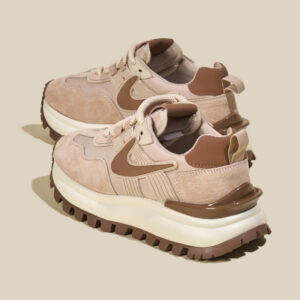 Thick Soled Raised Apricot Colored Dad Female Internet Celebrity Super Hot Forrest Gump Shoes, 2025 Spring New Genuine - S...