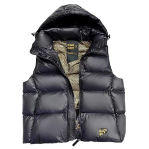 Women's Clothing Black And Gold Down Jacket Vest Outer Wear Season Thickened Short Versatile Shiny Duck Down Waistcoat - D...