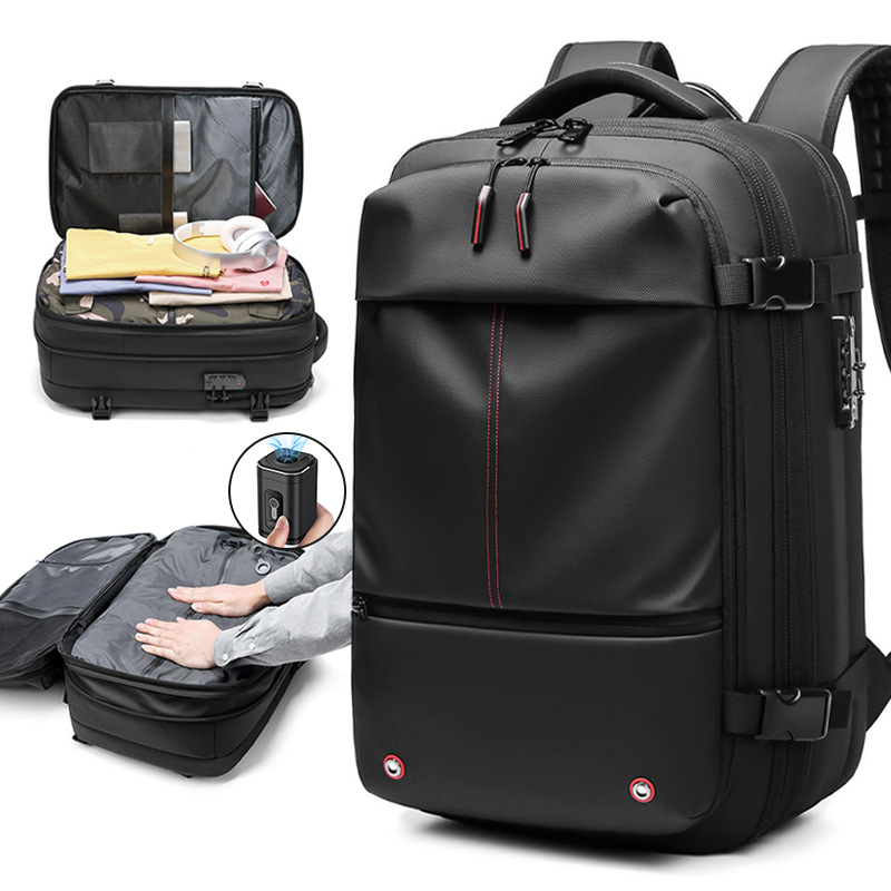 Travel vacuum backpack men's business multi function computer bag vacuum compression bag large capacity backpack TPU - Tas...