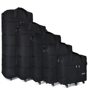 Foldable Dual-purpose Bag Large Capacity with Quiet Wheels Back Pull Oxford Cloth Luggage Bag Travel Bag Air Shipping - Ta...