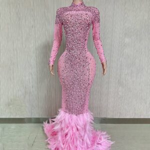 NEW DESINGS NOVANCE Shiny Diamonds Pink Dress - Damenbekleidung | Technik & Gadgets