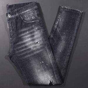 Men's Slim Fit Ripped Jeans High... - Herrenbekleidung | Bekleidung