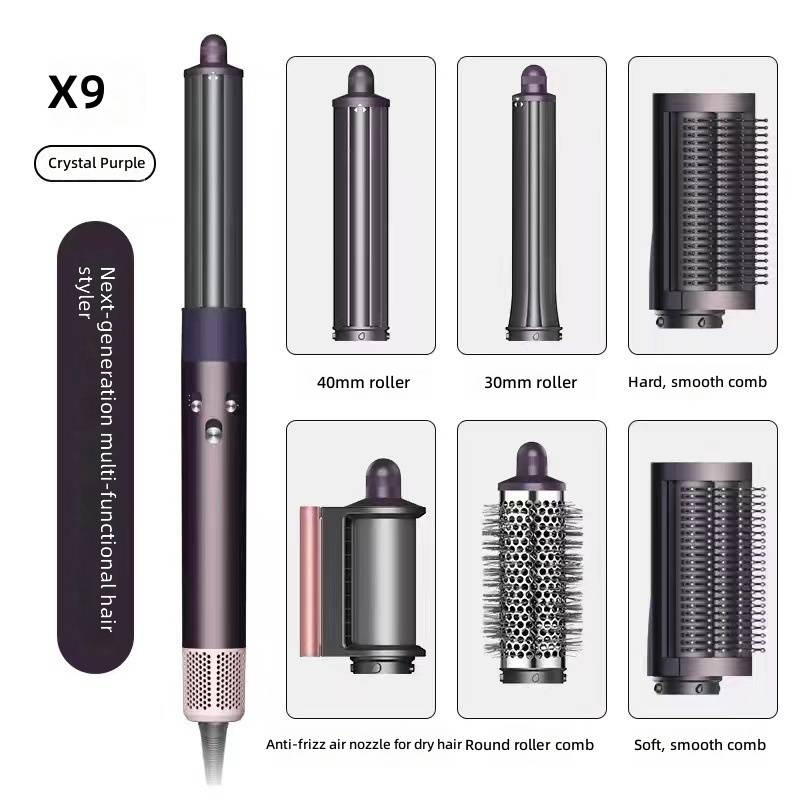 X9 6-in-1 Professional Hair Styler – Ionic Ceramic Curling Wand With Smart Temperature Control (1600W, 5 Colors) - Kochen
