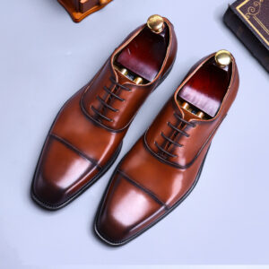 The First Layer Of Cow Shoes For Men Four Seasons Brand Three-joint Leather Oxford Formal Business Shoes For Men - Schuhe