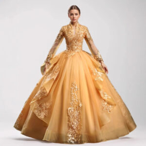 Women's Clothing Solo Performance Costume V Neck New Color Yarn Vocal Music Art Examination Puffy Skirt Host Dress Female ...