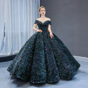 Women's Clothing bridal wedding dress for women color changing sequin prom costume one shoulder tutu skirt for adults - Da...