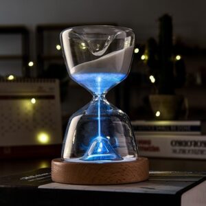 Directly From The Manufacturer: Glass Timer With Light, Remote Control, 15-minute Sleep Companion Lamp, Creative - Waschen...