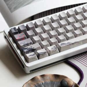 Jkdk Ink Landscape Side Carved Transparent OEM Key CAP 68 75 84 87 98 8.0 Wooting Nical Keyboard - Computer-Komponenten
