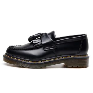 ADRIAN 1022 Tassel Loafers, Leather Low Top Martin Shoes, British Style Fashion Round Toe Casual Shoes - Schuhe